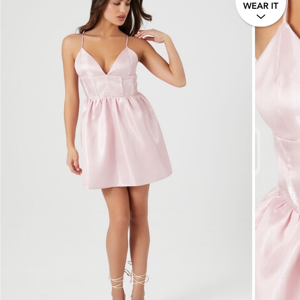 Satin baby doll dress